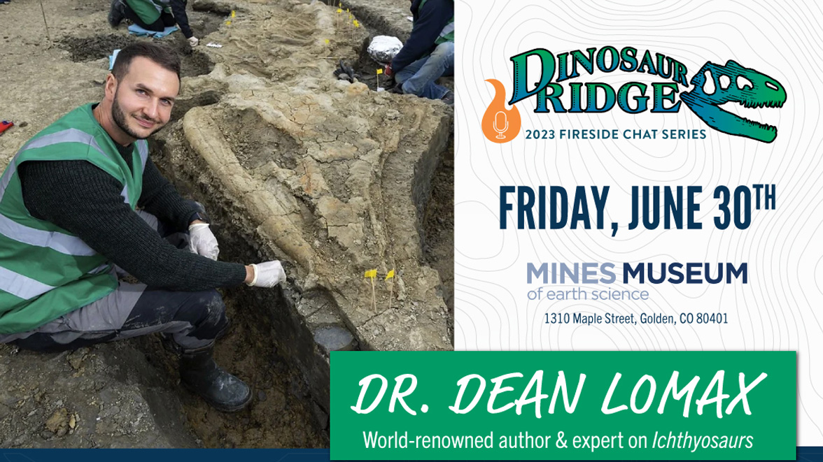 Dr. Dean Lomax, paleontologist and author, will deliver a presentation at Mines Museum on June 30, 2023