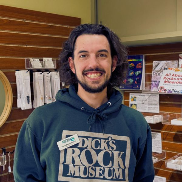photograph of Parker Boyce in the Dinosaur Ridge Gift Shop