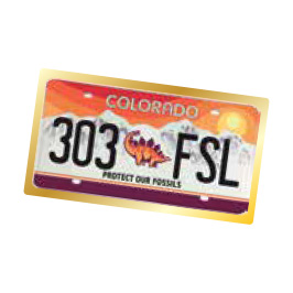 Gold License Plate
