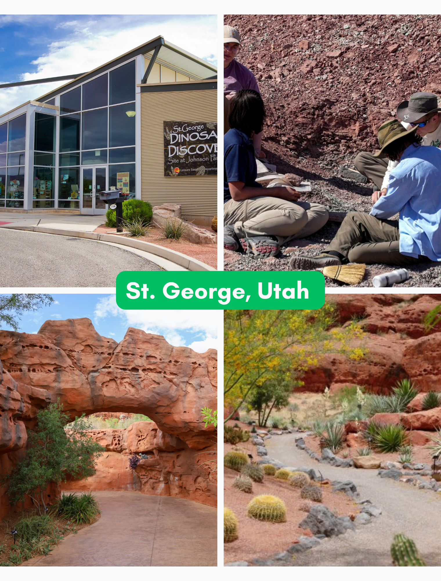 images of dinosaur related sites around st. george, utah